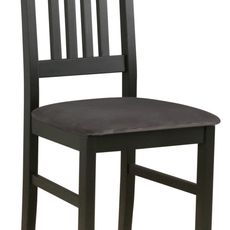Jedálenská stolička Bono, čierna/tmavo šedá látka