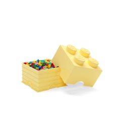 Svetložltý úložný box štvorec LEGO®
