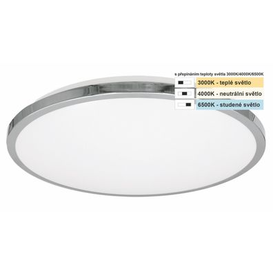 Top Light -LED Kúpeľ. stropné svietidlo SILVER LED/10W/230V IP44 pr. 29 cm chróm