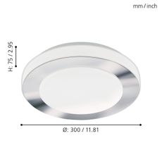 Eglo 95282 - LED Kúpeľňové svietidlo LED CAPRI 1xLED/11W/230V IP44