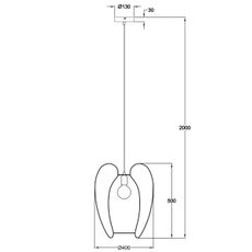 Fabas Luce 3677-45-102 - Luster na lanku CAMP 1xE27/40W/230V biela