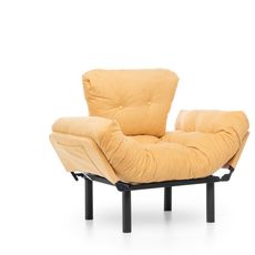 Hanah Home Křeslo Nitta Single hořčicově žluté