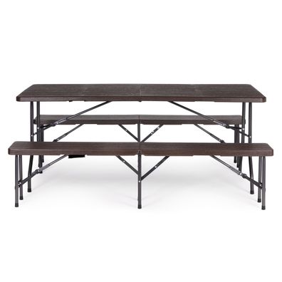 ModernHome Záhradný stôl 180cm + 2 lavice, banketová súprava