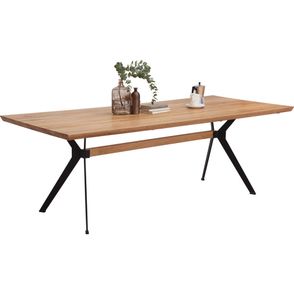 Linea Natura JEDÁLENSKÝ STÔL, divoký dub, čierna, farba duba, 220/100/76 cm