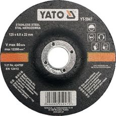 Kotúč na kov 125 x 22 x 6,8 mm vypuklý brúsny INOX - YT-5947