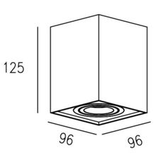 Zuma Line H-89200-WH - Bodové svietidlo QUADRO 1xGU10/50W/230V biela