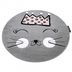 Dywany Łuszczów Detský kusový koberec Petit Cat crown grey kruh - 120x120 (priemer) kruh cm