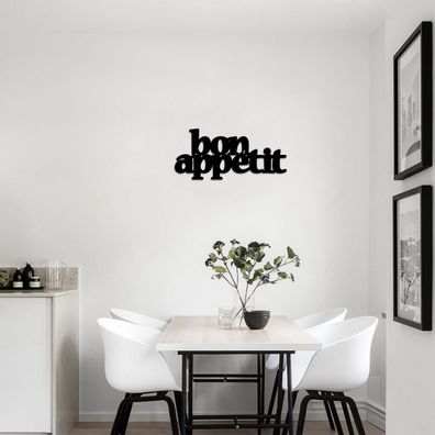 Kovová nástenná dekorácia 59x27 cm Bon Appetit - Bystag