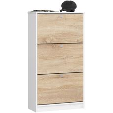 Ak furniture Botník Kara 60 cm dub sonoma/biely