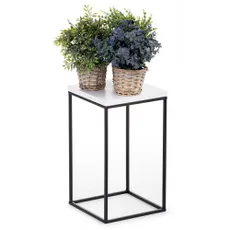 DekorStyle Květinový stojan CHARR 40 cm černý/bílý