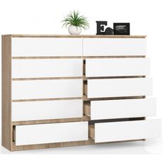 Komoda K160 10SZ sonoma / biela