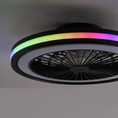 JUST LIGHT. 14649-18 - LED RGBW stmievateľný stropný ventilátor BRANDON LED/36W/