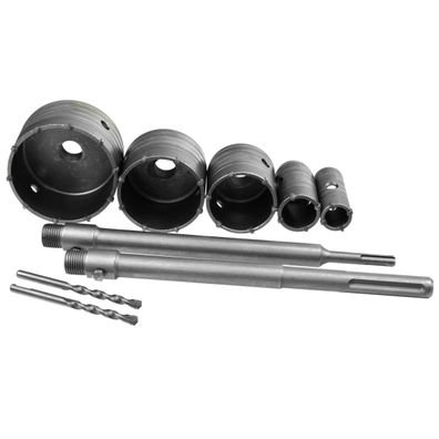 Sada vykružovacích vrtákov do muriva 9ks, 30,40,65,80,100mm, SDS PLUS/SDS MAX, stopka 300mm GEKO