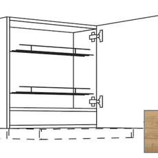 Kuchynská skrinka horní Naturel Sente24 pre digestor 60x57,6x35 cm dub sierra 405.WDAF657RN