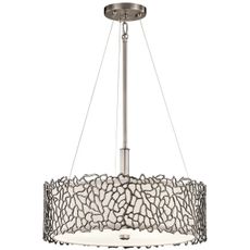 Kichler KL-SILVER-CORAL-P-A - Luster na tyči SILVER CORAL 3xE27/100W/230V chróm