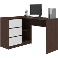 Počítačový stôl B16 ľavý wenge/ biely