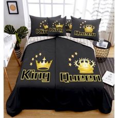 6 dielne Obliečky polycotton King gold 200x140cm+90x70cm TiaHome