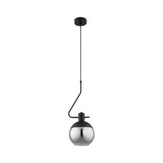 Luster na lanku VELTO ENIGMA 1xE27/15W/230V čierna/dymová