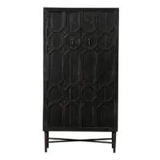 Čierna skrinka z recyklovaného dreva 75x143 cm Bequest – BePureHome