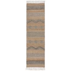 Flair Rugs koberce Behúň Jubilant Medina Jute Natural/Grey - 60x230 cm