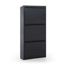 Antracitovosivý kovový výklopný botník Rox - Kave Home