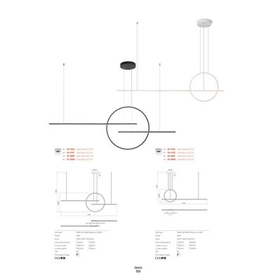 Redo 01-1734 - LED Stmievateľný luster na lanku GIOTTO LED/46W/230V biela