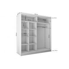 Kvalitná Šatníková skriňa Gracja 200 cm Dub artisan