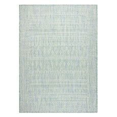 Dywany Łuszczów , Kusový koberec Sion Sisal Aztec 22184 green/blue/ecru – na von aj na doma, 80x150, zelená, chodba / predsieň