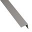 Profil uholníkový samolepiaci PVC  strieborný matný 19.5x19.5x1000