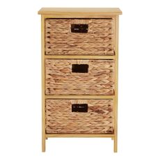 Vysoká komoda z masívu paulownie v prírodnej farbe 41x70 cm – Premier Housewares