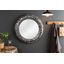 Estila Art-deco kruhové nástenné zrkadlo Riverstone v striebornej farbe 82cm