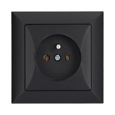 Jedna zásuvka POLA black 33208