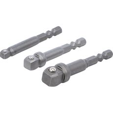 Súprava sklopných adaptérov pre vŕtačky BGS 9162 | pohon vonkajší šesťhran 6,3 mm (1/4") | 3dielna
