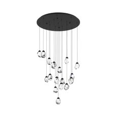 Eglo 390357 - LED Stmievateľný luster na lanku SINDICAT 17xLED/3W/230V čierna/číra