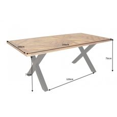 Jedálenský stôl Infinity Home 200cm natural mango