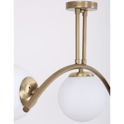 Biele/v zlatej farbe stropné svietidlo so skleneným tienidlom ø 15 cm Yay – Squid Lighting