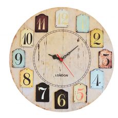 Hanah Home Nástenné hodiny Retro 40 cm viacfarebné