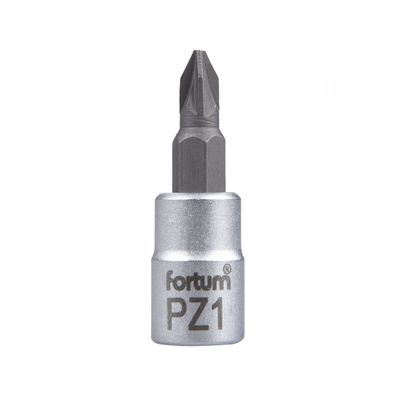 Hlavica zástrčná skrutkovač PZ, 1/4", PZ 1, L 37mm, CrV/S2