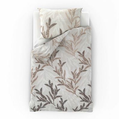 Kvalitex Saténové povlečení Luxury CollectionOksia béžová, 140 x 220 cm, 70 x 90 cm, 140 x 220 cm, 70 x 90 cm