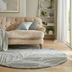 Flair Rugs koberce Kusový koberec Solace Lino Leaf Grey kruh - 160x160 (priemer) kruh cm