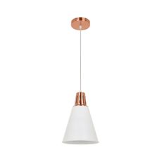 Klausen KL 6237 - Luster na lanku SHADE 1xE27/15W/230V medená/biela
