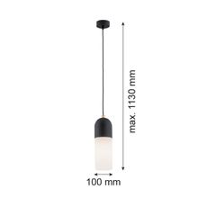 Argon 4213 - Luster na lanku BURGOS 1xE27/15W/230V čierna