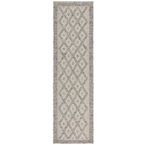 Flair Rugs koberce Ručne tkaný behúň Minerals Diamond Grey - 60x230 cm