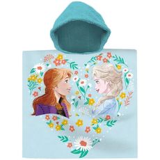 Kúpacie pončo - osuška s kapucňou Ľadové kráľovstvo - Frozen - motív Anna a Elsa - 60 x 120 cm
