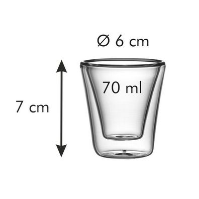Tescoma dvojstenné poháre myDRINK, 70 ml, 2 ks, S