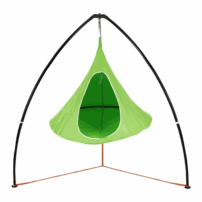 Závesné hojdacie kreslo, zelená, KLORIN NEW KLASIK CACOON HAMMOCK