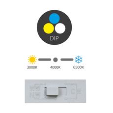 Ecolite LED-IN01R-UGR/CCT/12W - LED Podhľadové svietidlo LED/12W/230V biela