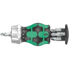 Wera 008885 Skrutkovač s račňou Kraftform Kompakt Stubby Magazin RA 3 (sada 6 ks)