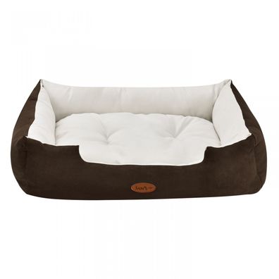 Pelech pre psa 80 x 60 x 18 cm hnedý / krémový