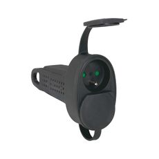 Legrand 50575 - Zásuvka gumová bez káblu 250V/16A 2X2P+T IP44 čierna